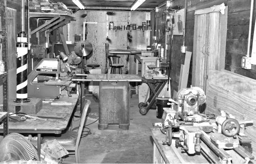 Above photograph shows the ORM carpentry shop. The carpentry shop is located in the refrigerator car.