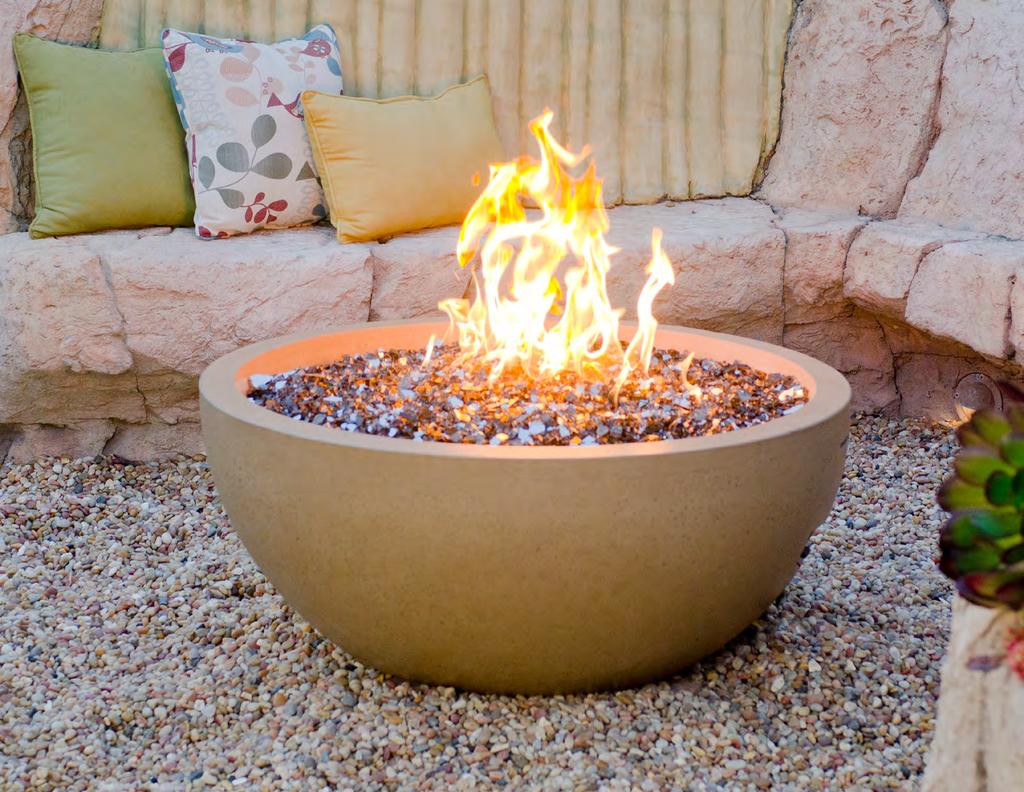 Fire Bowls Pictured above: 36" Fire Bowl (732-CB-11-V6xC) in Café Blanco
