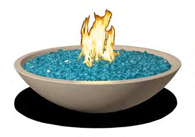he Marseille Fire Bowl offers a simple interpretation of the Fire Bowl concept, with a reduced profile and wider opening to accommodate a larger amount of fire media.