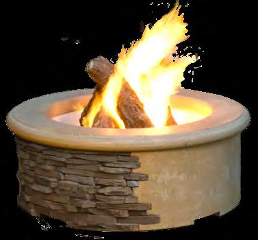 ur artistically-designed fire pits add style and design to the classic outdoor fire pit. The Chiseled Fire Pit has a rough hewn concrete exterior and smooth rim around the top.