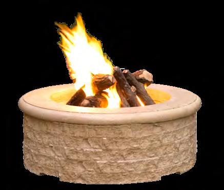 remote Available for Natural Gas or Propane (Propane models, see page 42 for tank housing options) Fire Pits Chiseled Fire Pit Model shown: 680-SD-11-V6xC BTU ratings: 65,000 (NG) /