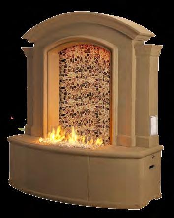 Available in both a large and a small size; the large features an arched upper mantle and recessed side panels while the small has a flat top.