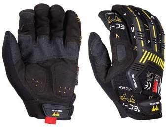MEC-FLEX IMPACT X3 Product Code - ELG6100 Mec-Flex IMPACT X3 is highly versatile full finger glove offering back of hand and finger 3121 protection with an impact and vibration absorption in the palm.