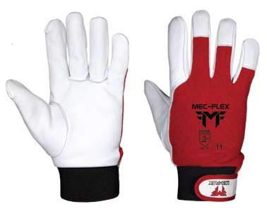 Hyde-Tex 85 Synthetic Leather palm Two-way form fitting stretch spandex on the back of the hand increasing ventilation, fit and comfort. Elastic easy entry cuff provides a secure fit.