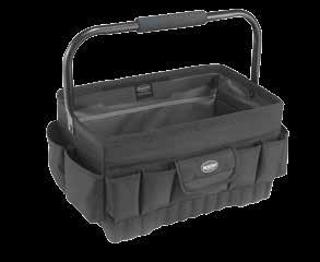 handle with padded grip 2 zippered mesh pockets ID window 14 liters of storage space 11 W x 11 D x 10 H 74018 pro box