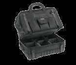 strap Reinforced foam walls maintain bag shape and protect contents Total Pockets: 16 Side pull handles Waterproof