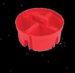 5 H Plastic seat / lid for 5 gallon buckets 6 compartments
