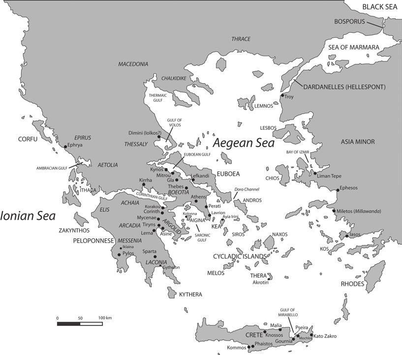 (b) detail of the Aegean region,