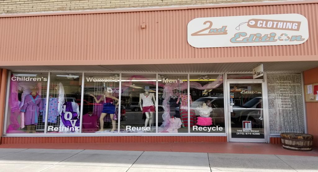 2nd Edition Consignment Store 348 Main Street, Delta, Colorado For Sale or Lease Longtime Established Consignment Clothing and Accessories Store Located in the Heart of the City of Delta Known for it