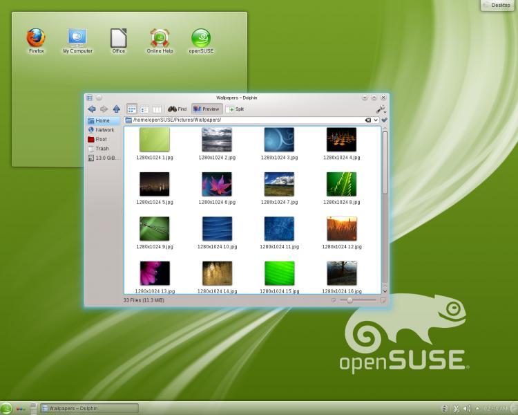Slika 6.6. KDE grafičko sučelje na opensuse 12.1 [http://en.opensuse.org/index.php?