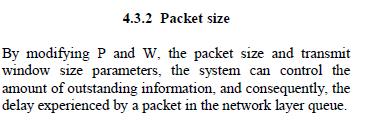 37: Role of W for packet