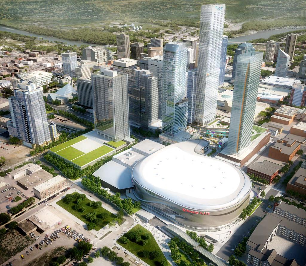 ATTRACTIONS 16 CINEPLEX ULTRAAVX AND VIP CINEMAS 17 GROCERY 2020 18 RESIDENTIAL 1 BEYOND 19 FUTURE DEVELOPMENT ICE District is more than 25 acres in the heart of downtown Edmonton and will be Canada