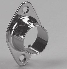 Open Wall-Mount Flange* Finish: Brass (BR), Chrome (CHR) BR Packed: 50 per carton with screws Holes: 2