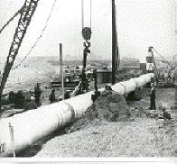 Installed ocean outfall for Crown Simpson Paper Co. at Samona, CA. This outfall was a 44 O.D. line 3000 feet long.