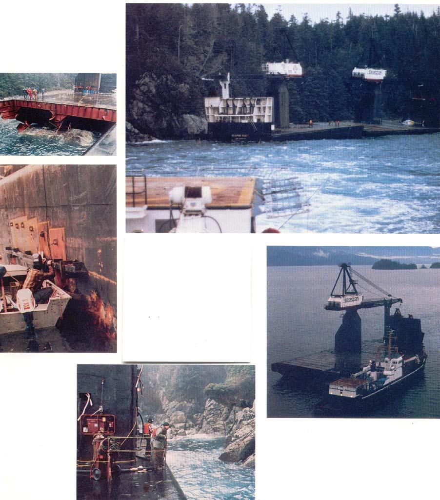 The SEA SPAN RIGGER The SALVAGE CHIEF was called to the rescue of the 398 foot barge SEA SPAN RIGGER which had gone hard aground on rock on the West Coast of Vancouver Island when her tow line parted