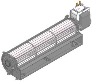 D A) motor za pogon dozatora peleta ; B) ventilator za odsisavanje dimnih plinova iz ložišta ; C)