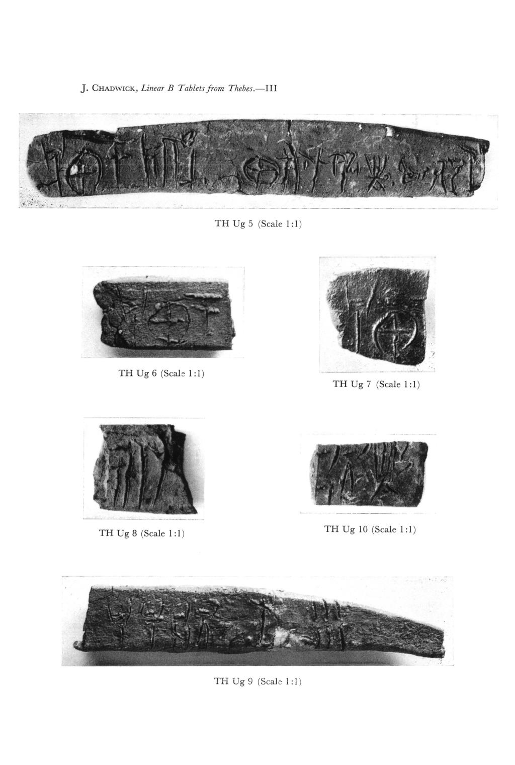 J. CHADWICK, Linear B Tablets from Thebes.