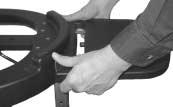 To Collapse & Fold Legs on Stand With thumbs, push in both locking buttons while using palms of hands to slide inner