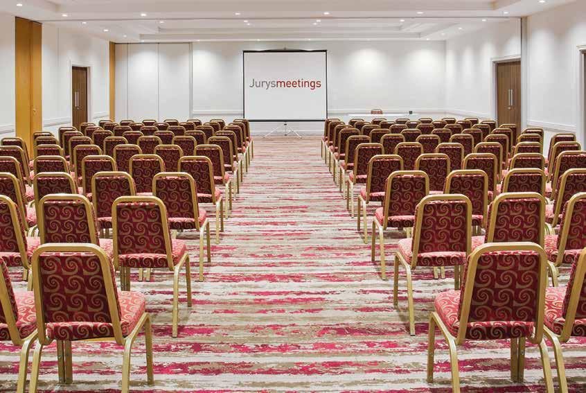 Conference and Events Smaller Meetings Boasting one large suite that can accommodate up to 250 delegates, Jurys Inn East Midlands Airport is the perfect location to host your large conference or