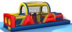 Robo Rampage Obstacle Course Circus City Bounce & Slide Towering 20 tall,
