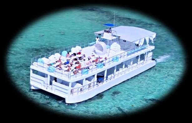 This double deck boat designed to be a sailing spa, has restricted capacity in