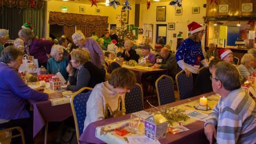 . We had 65 guests, served by Village Team elves, and we sent over 15 meals to local houses.