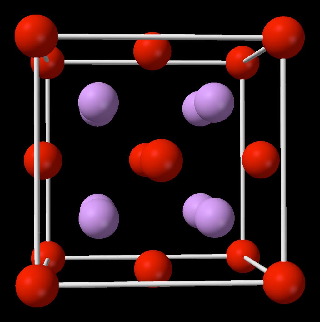 Anti-fluorite: Li 2 O Cubic