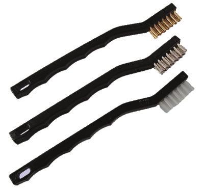 7/16 Stainless Steel 36 61230 7-3/4 7/16 7/16 Brush Set: 36 Brass, Nylon and Stainless SMALL PLASTIC HANDLE BRUSHES ALL