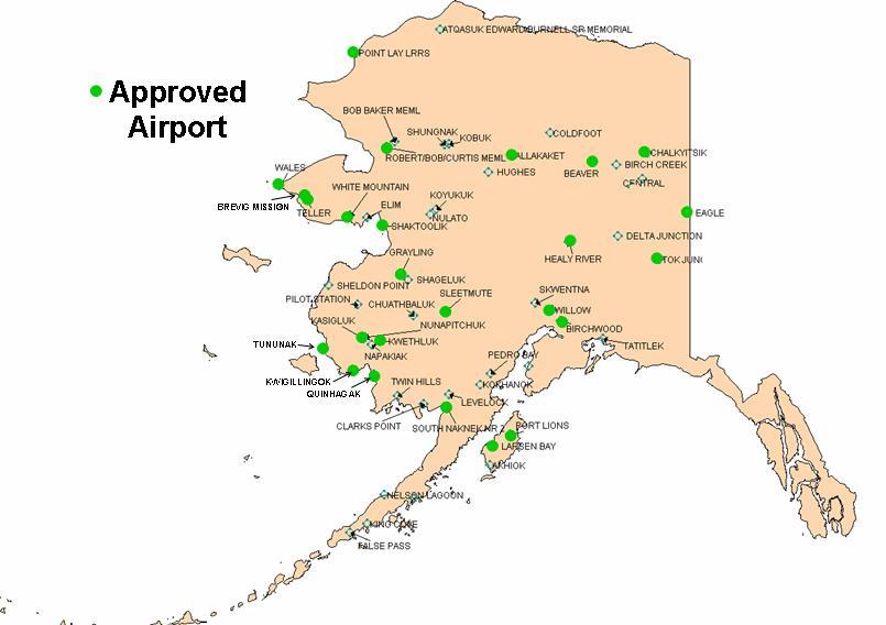 Alaska Department of Transportation & Public Facilities (DOT&PF) is required for the airport upgrades and designation of the airports as IFR for State managed airports; coordination with tribes,