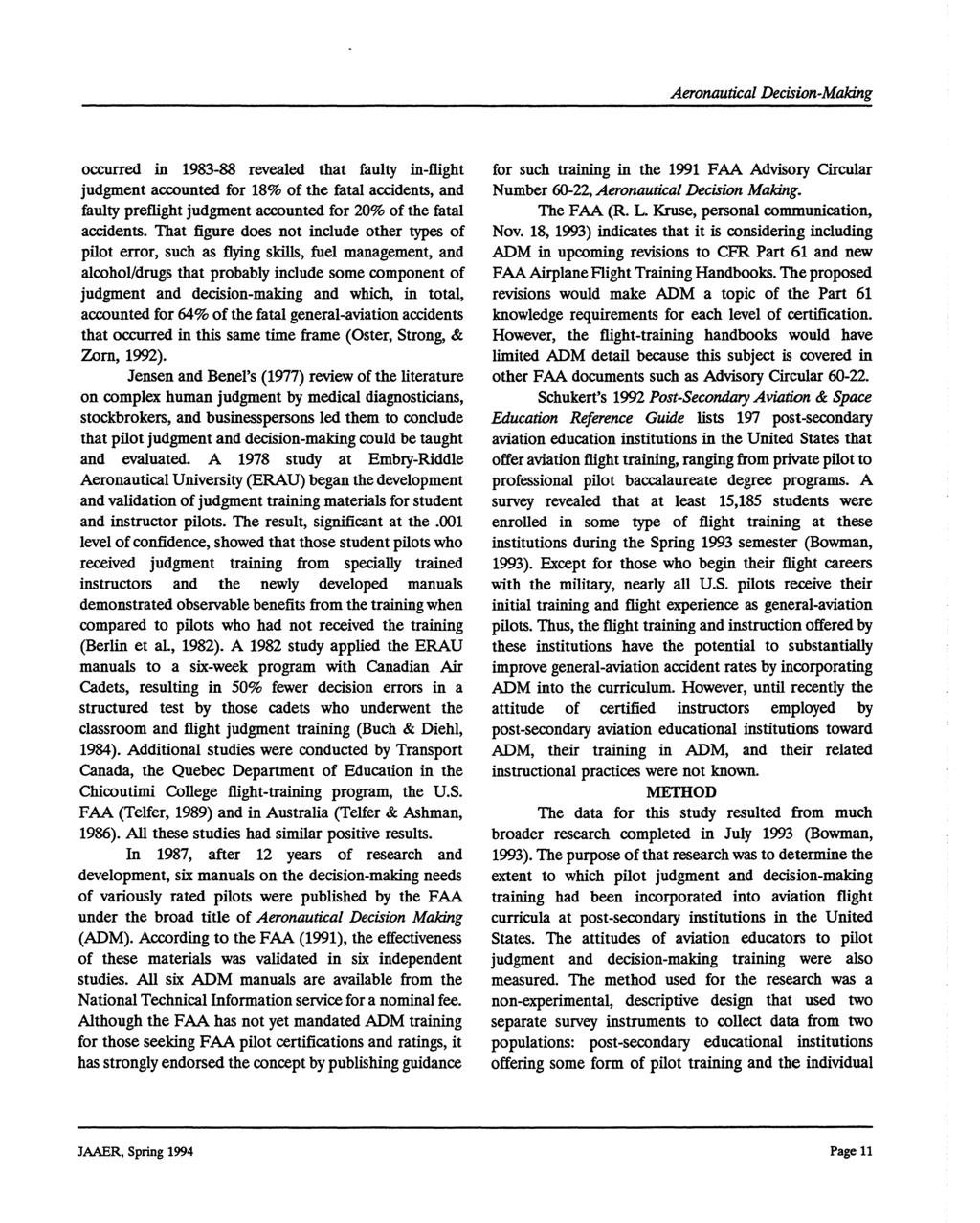 Journal of Aviation/Aerospace Education & Research, Vol. 4, No. 3 [994], Art.