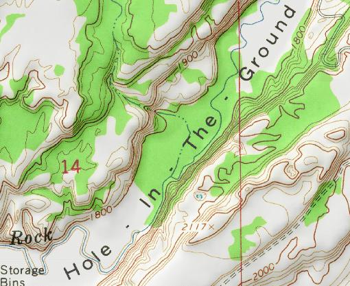 A map with a contour interval of 100 feet or more may not show steep drop-offs or short cliffs. Keep this fact uppermost in your mind when planning a cross-country hiking or ski trip.