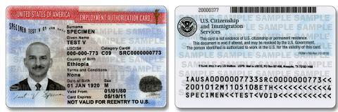 Employment Authorization Document (EAD) USCIS work authorization is issued in the form of An Employment Authorization