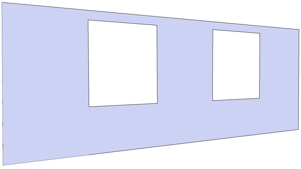 V skladu s tem je praktično deformirana celotna soba. Na spodnji sliki lahko vidimo deformacijo zadnje stene in oken, ki niso več pravokotna in enako velika, čeprav jih kot taka zaznamo. Slika 26.