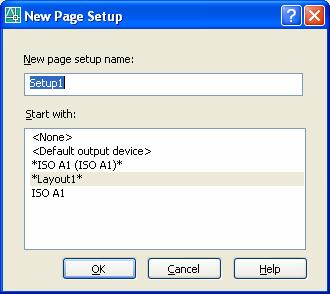dijalog Page Setup Manager, koji je prikazan na slici levo Izabrati
