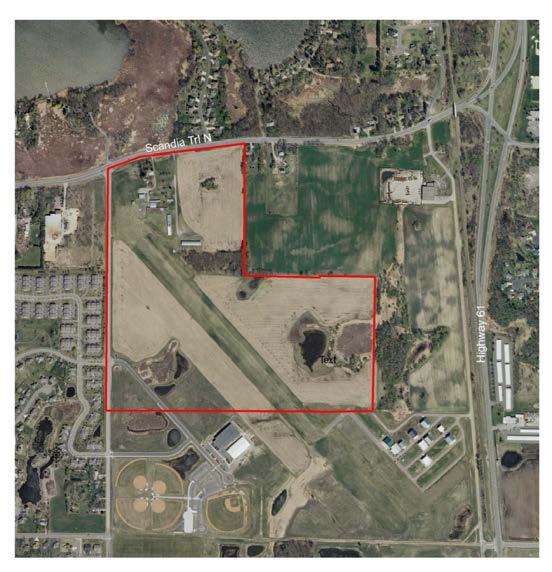 Figure 9-8: Forest Lake Airport Forest Lake Airport Airport Data Existing (2012)* 2020 2025 2030 Based Aircraft 26 26 26 26 Operations 8,000 8,000 8,000 8,000 Land Area 330 Acres 330 330 330 *No Data