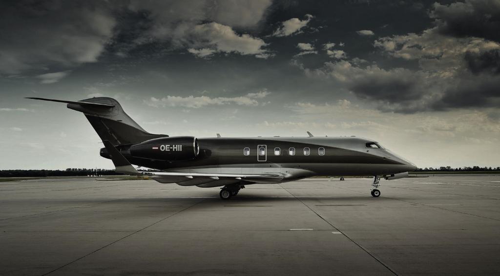BOMBARDIER CHALLENGER 300 OE-HII FACTS Challenger 300 combines best performance with maximum comfort, designed to bring up to nine people quickly and safely to the desired destination.