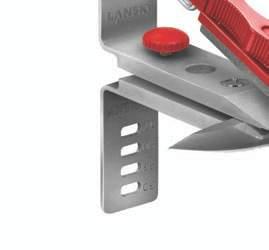 The knife clamp holds the knife steady and holds the angle guide static