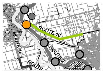 Route 16: Paris to Brantford Route Route 16 connects Paris with the City of Brantford. This proposed route travels along Paris Road from Dundas St.