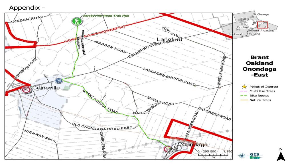 8.7 Individual Community: Brant, Oakland Onondaga Area Mount Pleasant, located in the southern portion of the County, has a number of proposed enhancements to the current trail network.