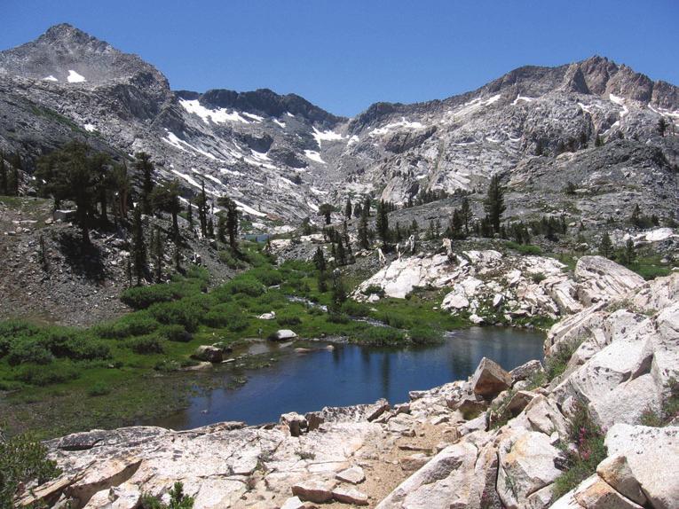 Figure 1 Cirque lake basin in the Sequoia-Kings Canyon Wilderness.