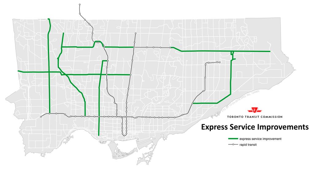 Figure 6: New Express Bus Services, Map of