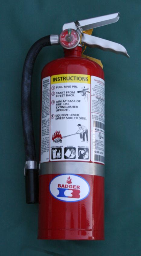 FIRE EXTINGUISHERS Add a ABC Fire Extinguisher to your kit Take a class on Fire Extinguisher Training given by your