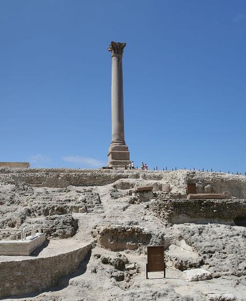 Pompey's Pillar is a Roman triumphal column that was erected in 297 AD by Diocletian.