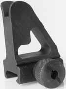 The patented "Mangonel" Front Flip Up Sight uses an aluminum base with steel legs and a steel clamp for durability and strength. This sight unit uses an A2 front sight.