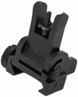 The front sight has three positions: down (1st position), 2nd position for use on gas blocks, and a 3rd position when both the front sight and the rear sight is on the same rail.