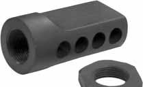 The Score High Muzzle Break has no ports on the top or the bottom, it only has ports on each side giving total control with automatic and semi-automatic fire. Fits.875 OD. 5/8 x 24 TPI.