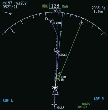 figure 1: Example of worldwide navigation for selected required navigation performance (RNP) with GPS updating the of an operation varies depending on the number of satellites operating in the global