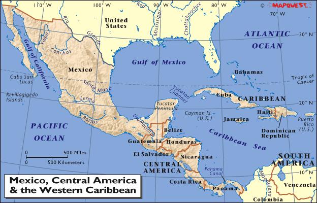-Central America (CA) is an isthmus connecting North