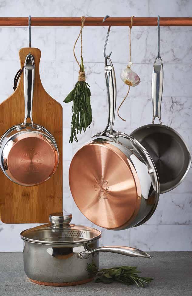 COPPER BASE PANS The stainless steel and copper base pans provide your kitchen with the latest trends.
