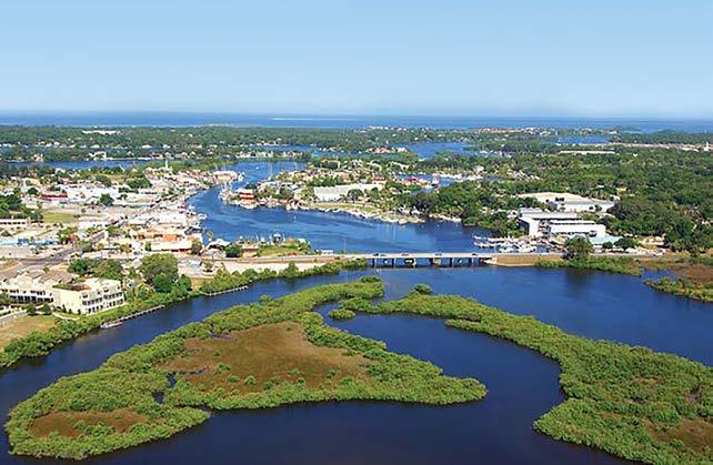 central business district and sponge docks of Tarpon Springs.